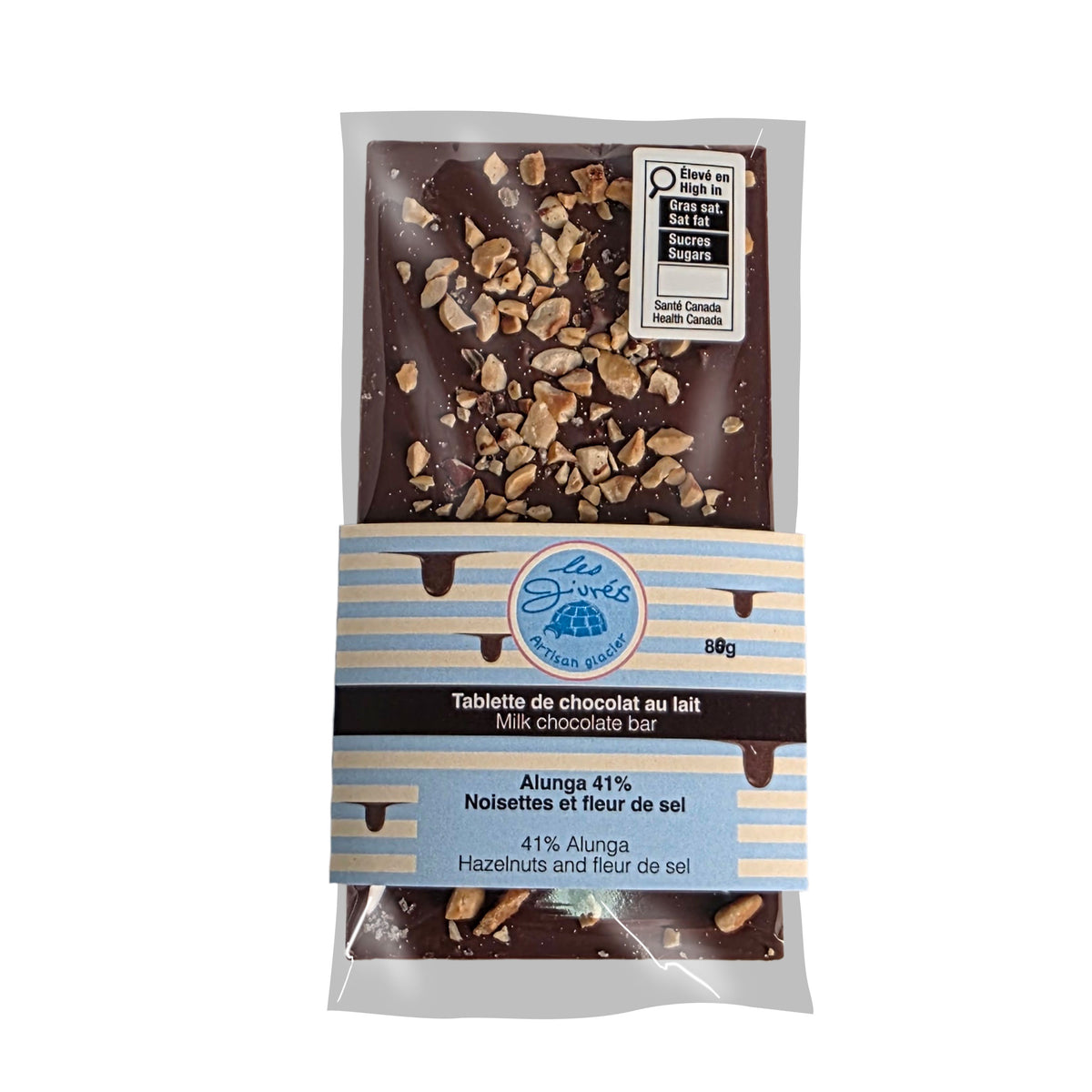 Tablette de chocolat au lait - Noisettes et fleur de sel