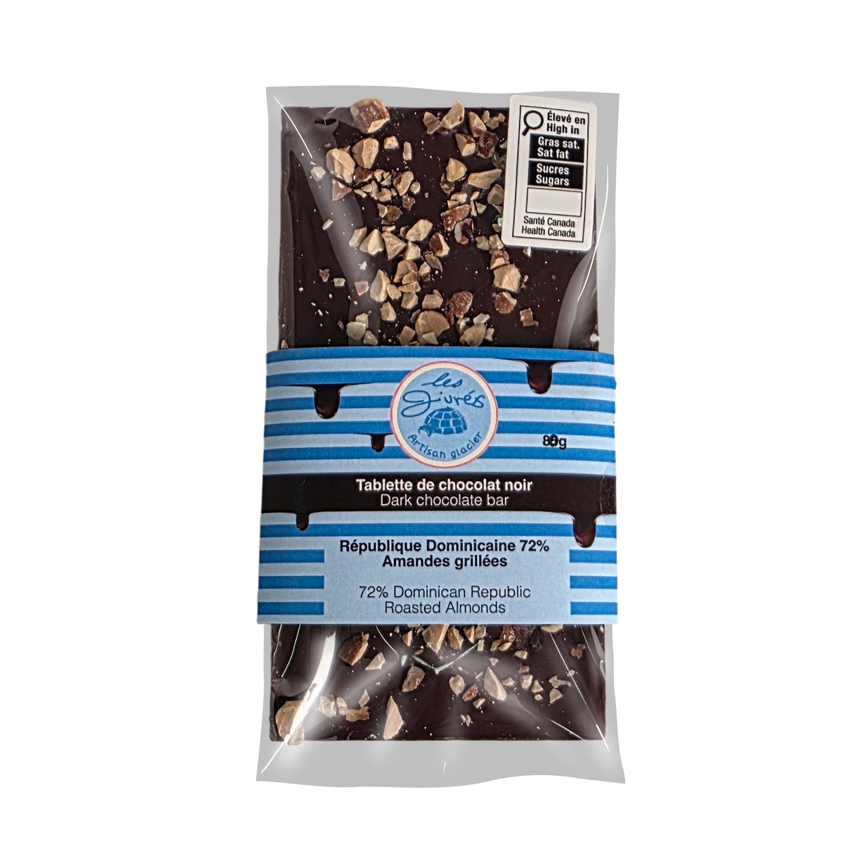 Tablette de chocolat noir - Amandes grillées